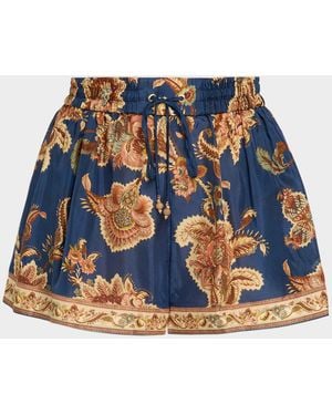 Zimmermann Aster Relaxed Shorts - Blue