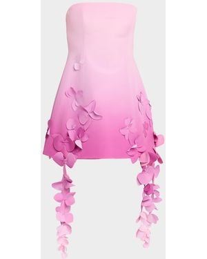 Acler Forever Young Sandia Ombré Strapless Mini Dress - Pink