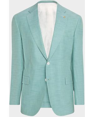 Stefano Ricci Apos;S Textured Cotton And Silk Single-Breasted Sport Coat - Green