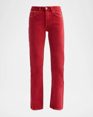 Isabel Marant Daya Straight-Leg Jeans - Red