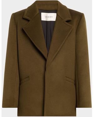 Saint Laurent Oversized Wool Coat - Green