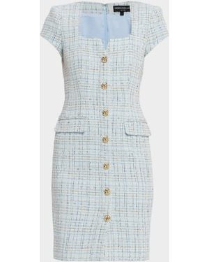 Generation Love Sierra Tweed Mini Dress - Blue