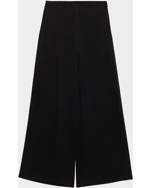 Emanuel Ungaro Kai Wide-Leg Satin Pants - Black