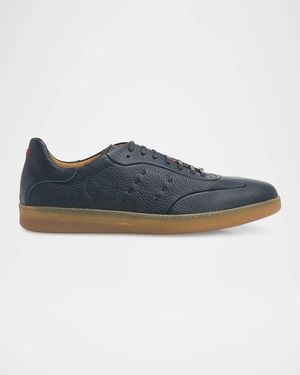 Kiton Apos;S Deerskin T-Toe Low-Top Sneakers - Blue