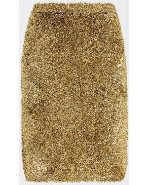 Zankov Moro Metallic Textured Pencil Skirt