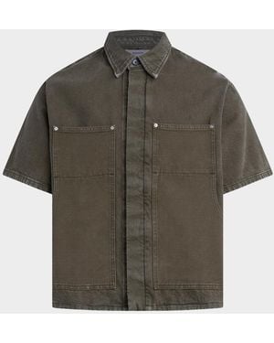 Hudson Jeans Apos;S Carpenter Denim Short-Sleeve Shirt - Green