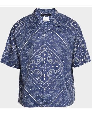 Ksubi Apos;S Paise Diner Cotton Short-Sleeve Shirt - Blue