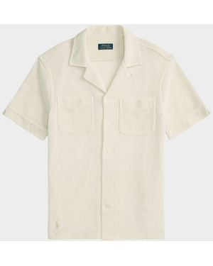 Polo Ralph Lauren Apos;S Textured Pointelle Camp Shirt - Natural