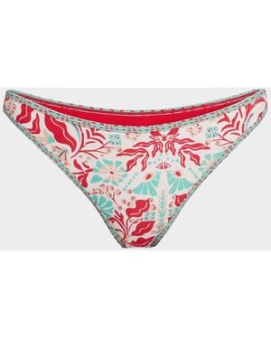 Ramy Brook Isla Floral Bikini Bottom - White