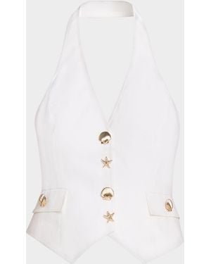 Cara Cara Prescott Linen Halter Top - Natural