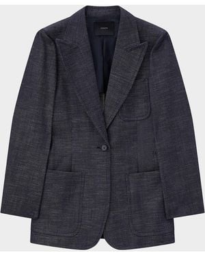 JOSEPH Cassini Single-Button Denim Jacket - Blue