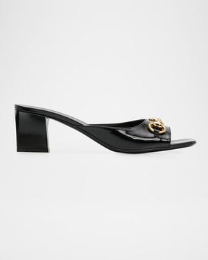 Gucci 55Mm Signora Leather Mules - Multicolor