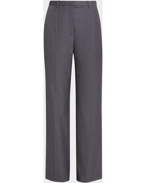 AEXAE Pleated Twill Pants - Gray