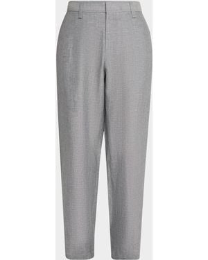 Rag & Bone Rbbaggy Relaxed Sharkskin Flat-Front Pants - Gray