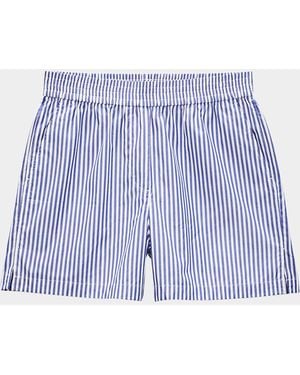 Rag & Bone Emma Stripe Poplin Shorts - Blue