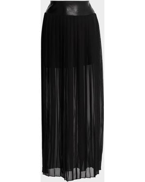 AS by DF Felice Pleated Maxi Skirt - Black