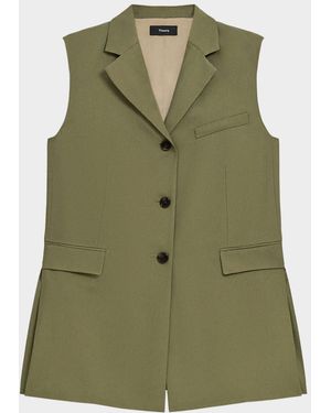 Theory Three-Button Vest - Green