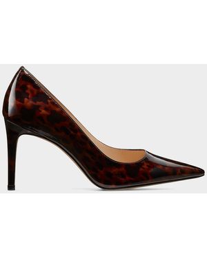 Stuart Weitzman 85Mm Stuart Power Leather Pumps - Brown