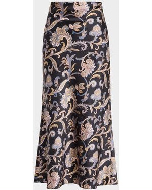 Veronica Beard Clover Paisley-Print Stretch Silk - Multicolor
