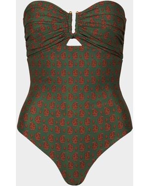 Johanna Ortiz Paisleys Lastly One-Piece Swimsuit - Green