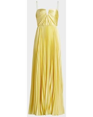 As It May Annna Hammered Satin Gown - Metallic