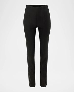 Carolina Herrera Wool Slim-Leg Ankle Cigarette Pants - Black