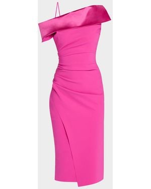 La Petite Robe Di Chiara Boni Koppany Ruched One-Shoulder Dress - Pink