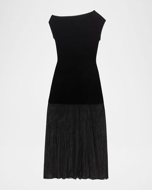 Rails Vinka One-Shoulder Knit Midi Dress - Black