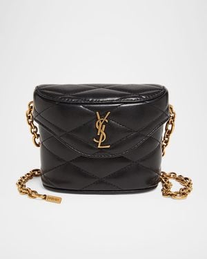 Saint Laurent June Ysl Quilted Leather Belt Bag - Black