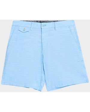 Robert Graham Apos;S Dixton Cotton And Linen Shorts - Blue