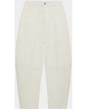 Loewe Paneled Wide-Leg Jeans - White