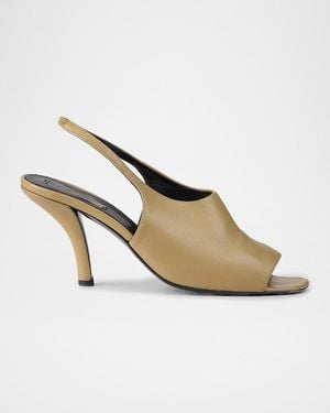 TOTEME 85Mm Leather Slingback Sandals - Metallic