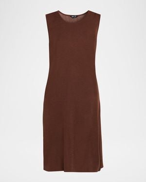 Misook Mylana Sleeveless Knit Sheath Dress - Brown