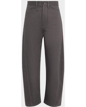 Maria McManus Cropped Bow-Leg Jeans - Gray