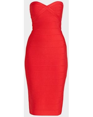 retroféte Drussie Bandage Knit Midi Dress - Red