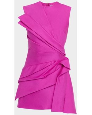 Acler Kenley Pleated Sleeveless Mini Dress - Pink