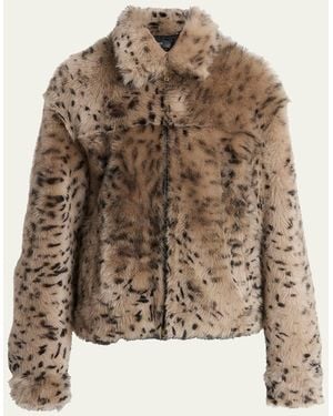 Amiri Deer Shearling Full-Zip Jacket - Brown