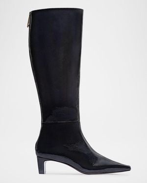 Bernardo Eton Leather Knee-High Boots - Black
