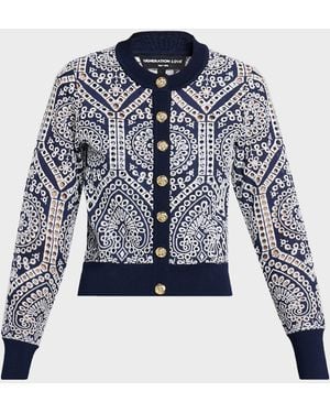 Generation Love Erin Cotton Eyelet Cardigan - Blue