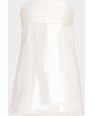 retroféte Chentari Sequined Strapless Mini Dress - White