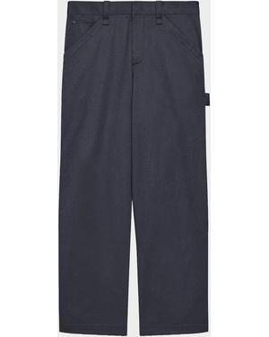 Helmut Lang Apos;S Flat-Front Cotton Five-Pocket Chino Pants - Blue
