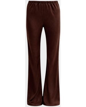 Lamarque Emile Straight-Leg Satin Pants - Brown
