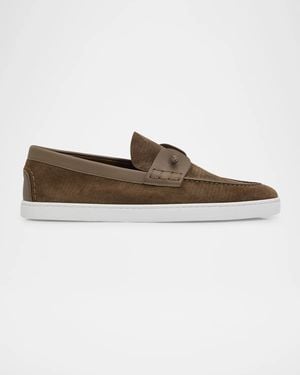 Christian Louboutin Apos;S Chambeliboat Yacht Leather Boat Shoes - White