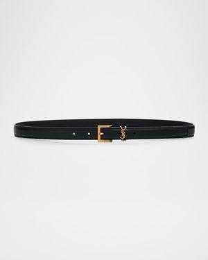 Saint Laurent Apos;S Ysl Cassandre Belt - Black