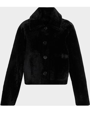 JOSEPH Alloway Reversible Shearling Jacket - Black