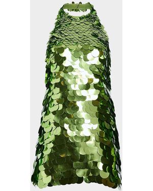 retroféte Bondera Sequined Halter Mini Dress - Green