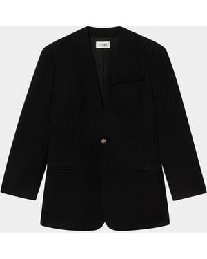 FRAME The Collarless Blazer - Black