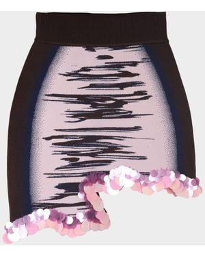 Ph5 Casey Sequin-Trim Wavy Mini Skirt - Multicolor