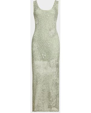 Ramy Brook Liliana Embroidered Crochet Midi Dress - Green