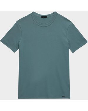 Tom Ford Solid Stretch Jersey T-Shirt - Blue
